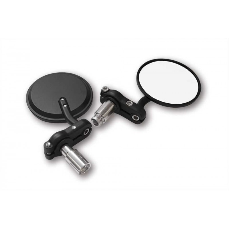 Paire de Rétroviseur Moto Embout de Guidon Noir