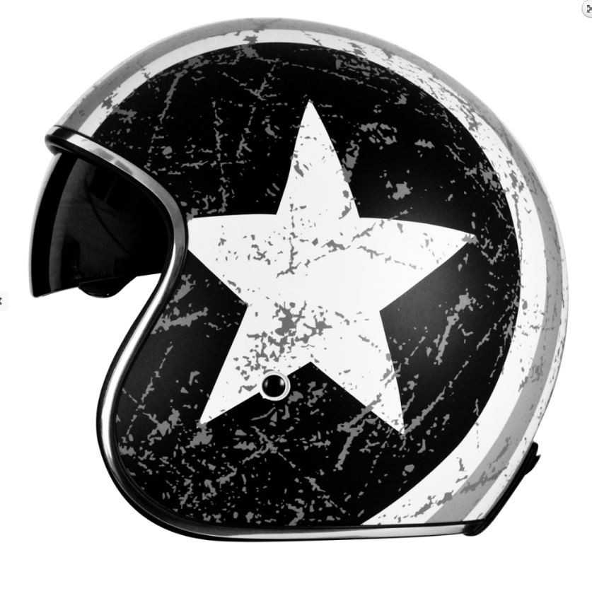 Casque Moto ORIGINE SPRINT REBEL STAR Gris / Blanc