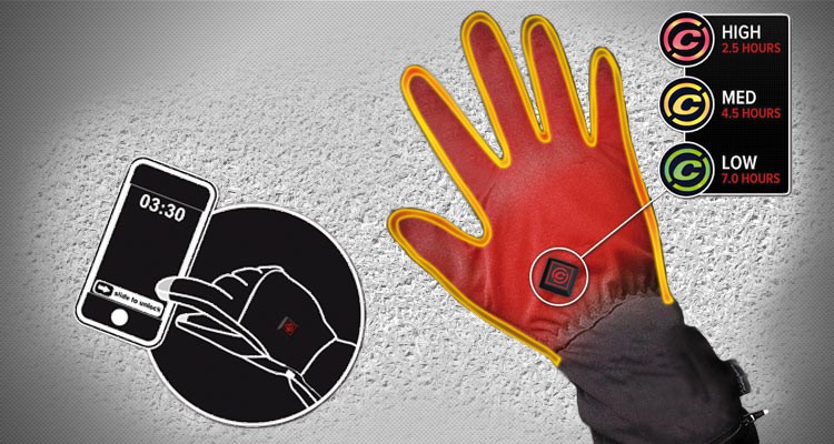 Gants Moto Hiver Chauffants CAPIT Noir