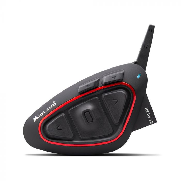 Intercom Moto MIDLAND BT MESH SINGLE Noir - Rouge