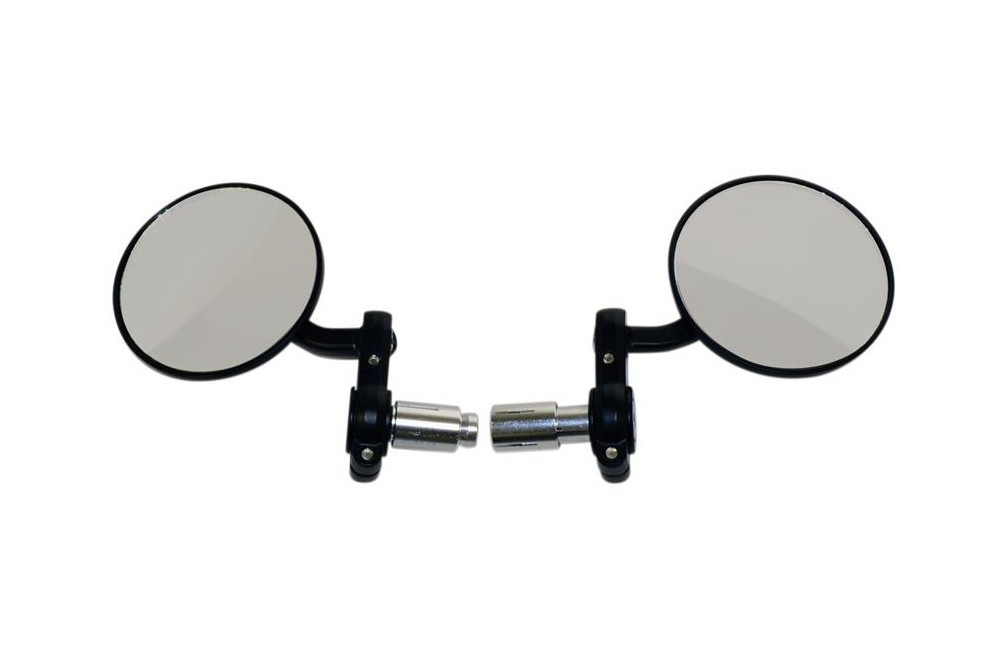 Rétroviseurs Moto Lot De 2 - Ronds, 360° Réglables - Homologués E-mark - Pour Guidons 22 Et 25,4 Mm - Universels Moto, Scooter, Vélo électrique - 11