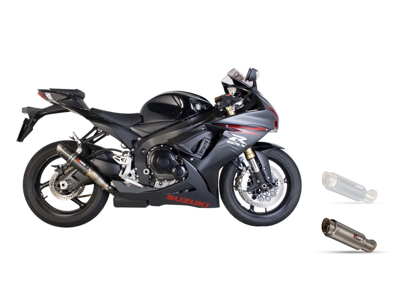 Silencieux Scorpion RP-1 GP Titane pour Suzuki GSXR600 et GSXR750 (11-18)