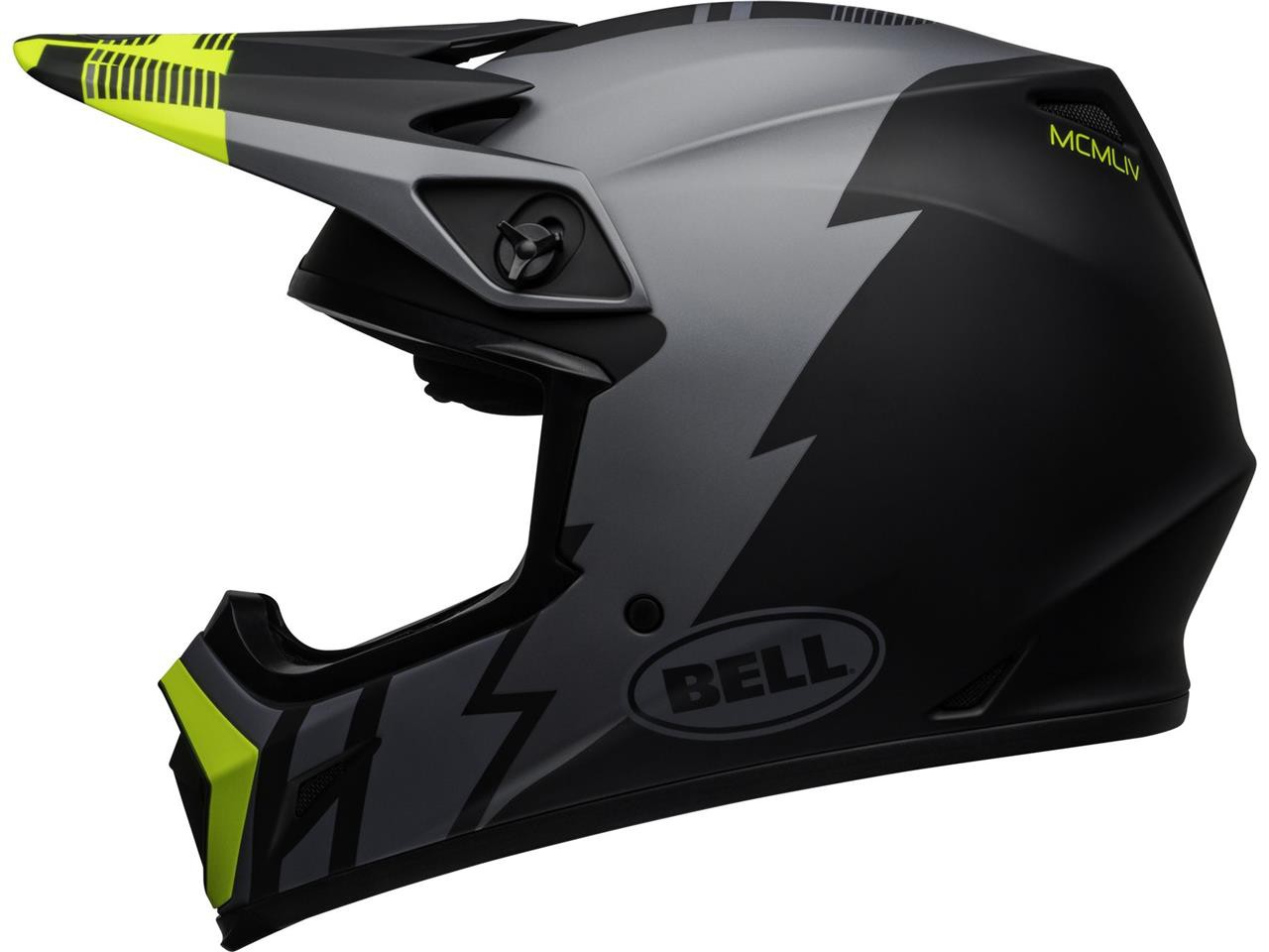 Casque Moto Cross BELL MX-9 MIPS STRIKE Noir - Gris - Jaune 2021