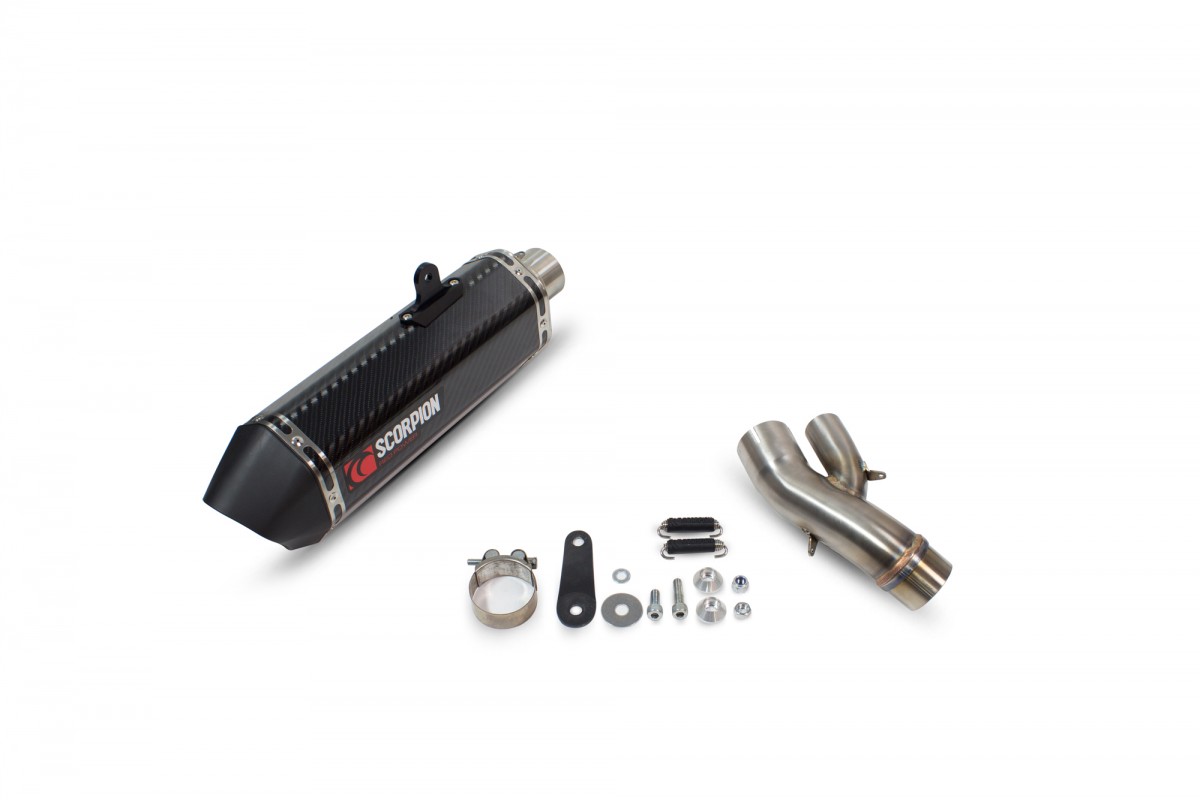 Silencieux d'échappement Moto Scorpion Serket Carbone pour BMW S1000 XR (16-19)