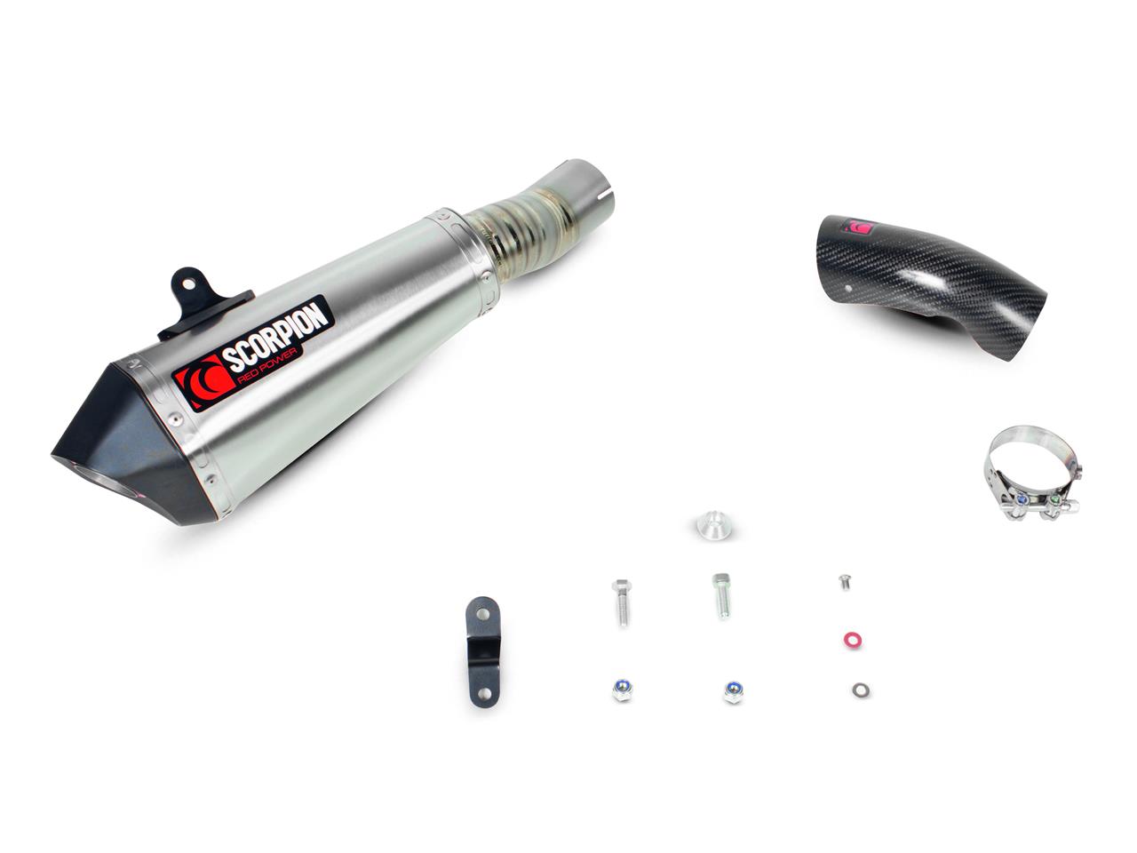 Silencieux d'échappement Moto Scorpion Serket Inox pour BMW S1000 R (14-19)