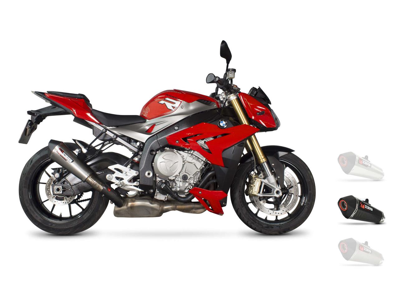 Silencieux d'échappement Moto Scorpion Serket Carbone pour BMW S1000 R (14-19)