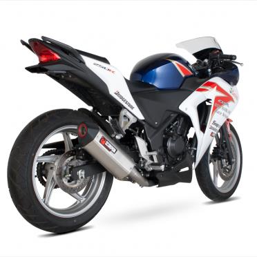 Silencieux d'échappement Moto Scorpion Serket Inox pour Honda CBR250 R (11-15)