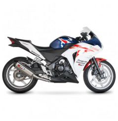 Silencieux d'échappement Moto Scorpion Serket Inox pour Honda CBR250 R (11-15)