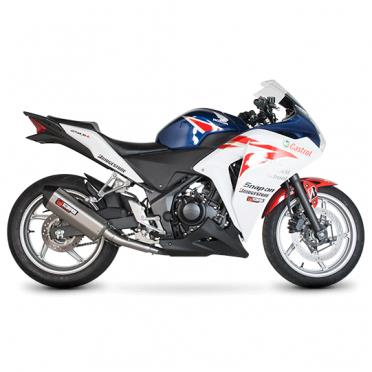 Silencieux d'échappement Moto Scorpion Serket Inox pour Honda CBR250 R (11-15)