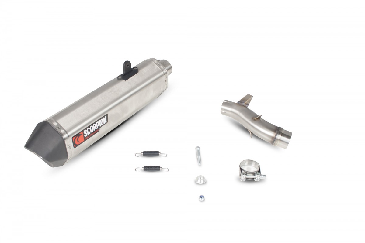 Silencieux d'échappement Moto Scorpion Serket Inox pour Honda CB500 F, X (13-15)