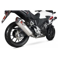 Silencieux d'échappement Moto Scorpion Serket Inox pour Honda CB500 F, X (13-15)