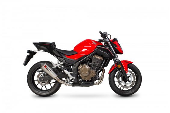 Silencieux d'échappement Moto Scorpion Serket Inox pour Honda CB500 F, X (16-18)