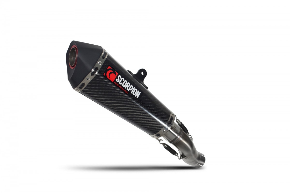 Silencieux d'échappement Moto Scorpion Serket Carbone pour Honda CB500 F, X (16-18)