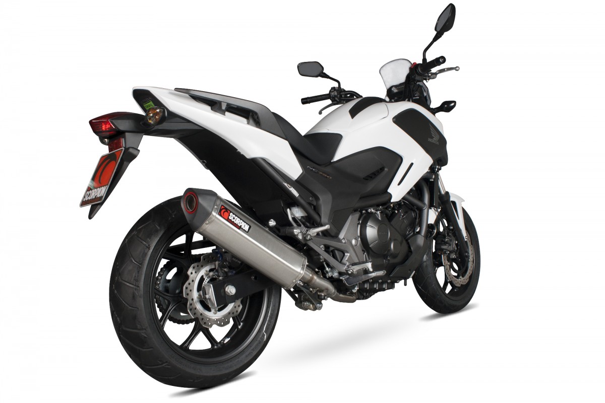 Silencieux d'échappement Moto Scorpion Serket Inox pour Honda NC 750 S/X (14-18)