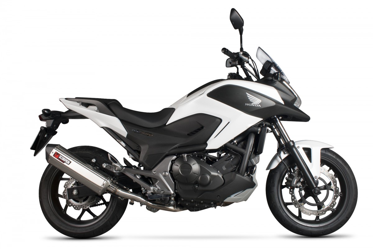 Silencieux d'échappement Moto Scorpion Serket Inox pour Honda NC 750 S/X (14-18)