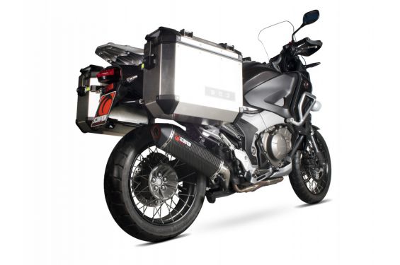 Silencieux d'échappement Moto Scorpion Serket Carbone pour Honda Crosstourer 1200 (12-14)