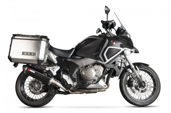 Silencieux d'échappement Moto Scorpion Serket Carbone pour Honda Crosstourer 1200 (12-14)