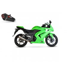 Silencieux d'échappement Moto Scorpion Serket Carbone pour Kawasaki Ninja 250 (08-12)