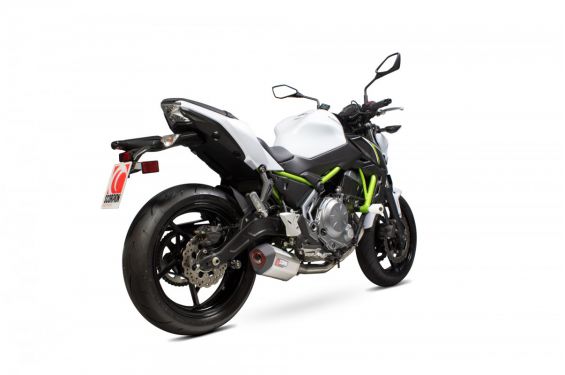Ligne d'échappement Moto Scorpion Serket Inox pour Kawasaki Z650 (17-19)