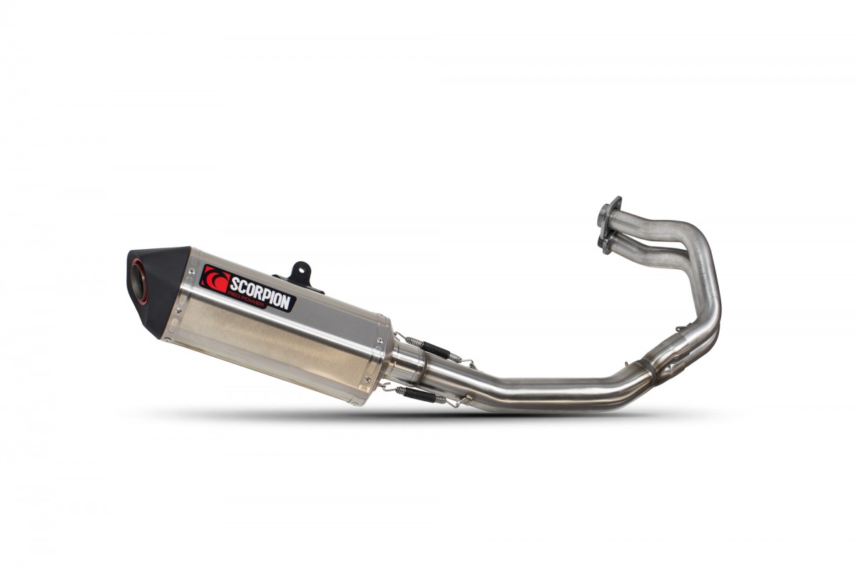 Ligne d'échappement Moto Scorpion Serket Inox pour Kawasaki Z650 (17-19)