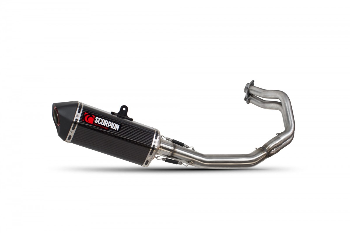 Ligne d'échappement Moto Scorpion Serket Carbone pour Kawasaki Z650 (17-19)