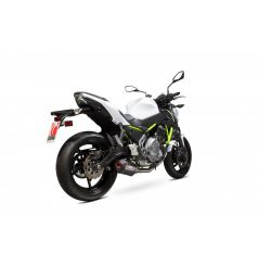 Ligne d'échappement Moto Scorpion Serket Carbone pour Kawasaki Z650 (17-19)