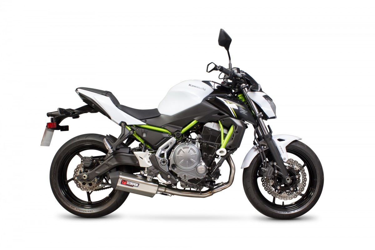 Ligne d'échappement Moto Scorpion Serket Titane pour Kawasaki Z650 (17-19)