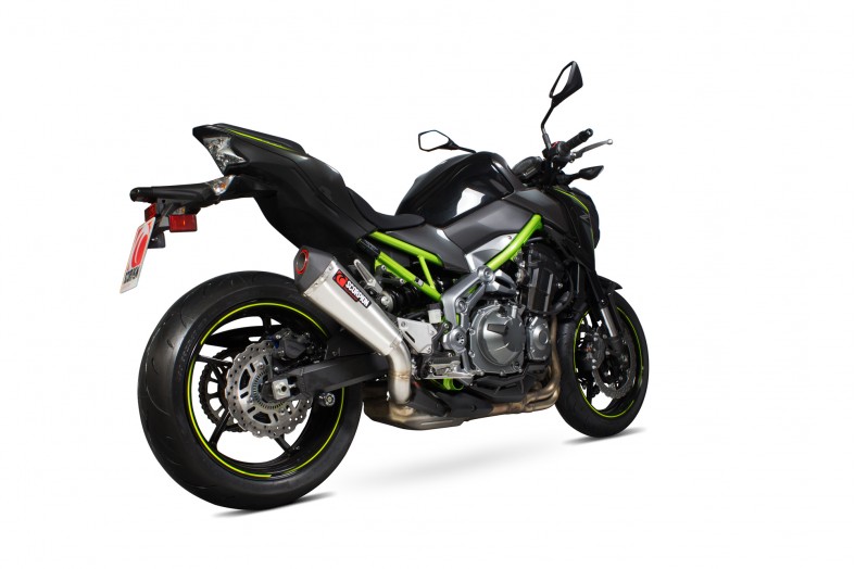 Silencieux d'échappement Moto Scorpion Serket Inox pour Kawasaki Z900 (17-19)