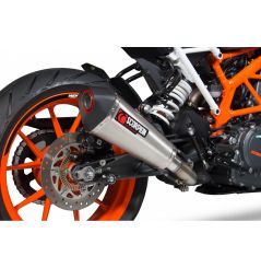 Silencieux d'échappement Moto Scorpion Serket Inox pour KTM Duke 390 (17-19)