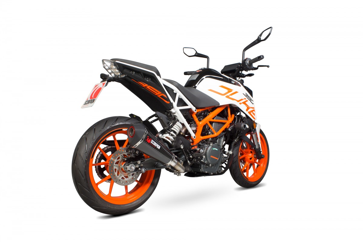 Silencieux d'échappement Moto Scorpion Serket Carbone pour KTM Duke 390 (17-19)