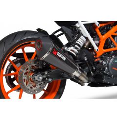 Silencieux d'échappement Moto Scorpion Serket Carbone pour KTM Duke 390 (17-19)