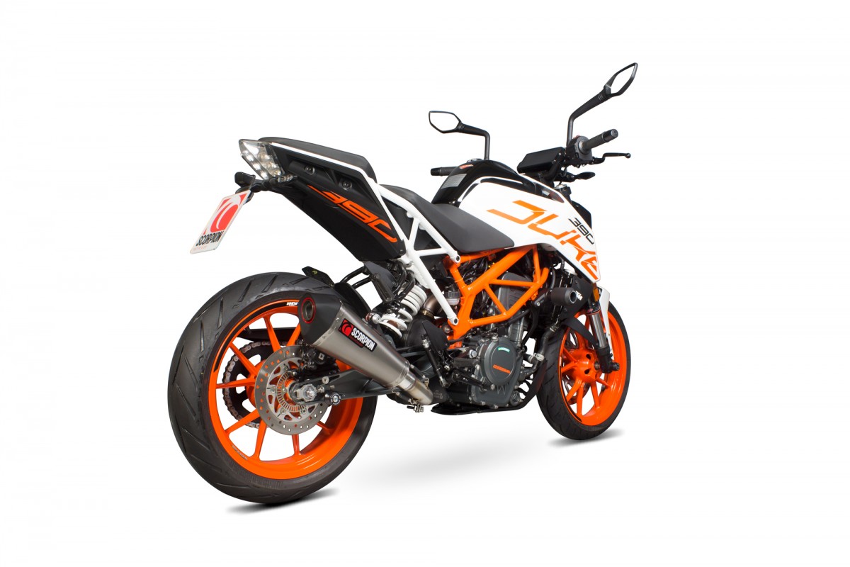 Silencieux d'échappement Moto Scorpion Serket Titane pour KTM Duke 390 (17-19)