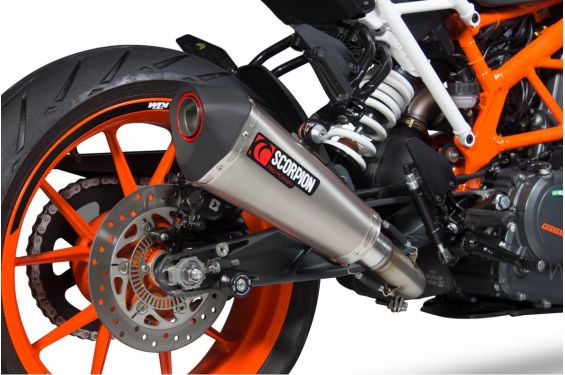 Silencieux d'échappement Moto Scorpion Serket Titane pour KTM Duke 390 (17-19)