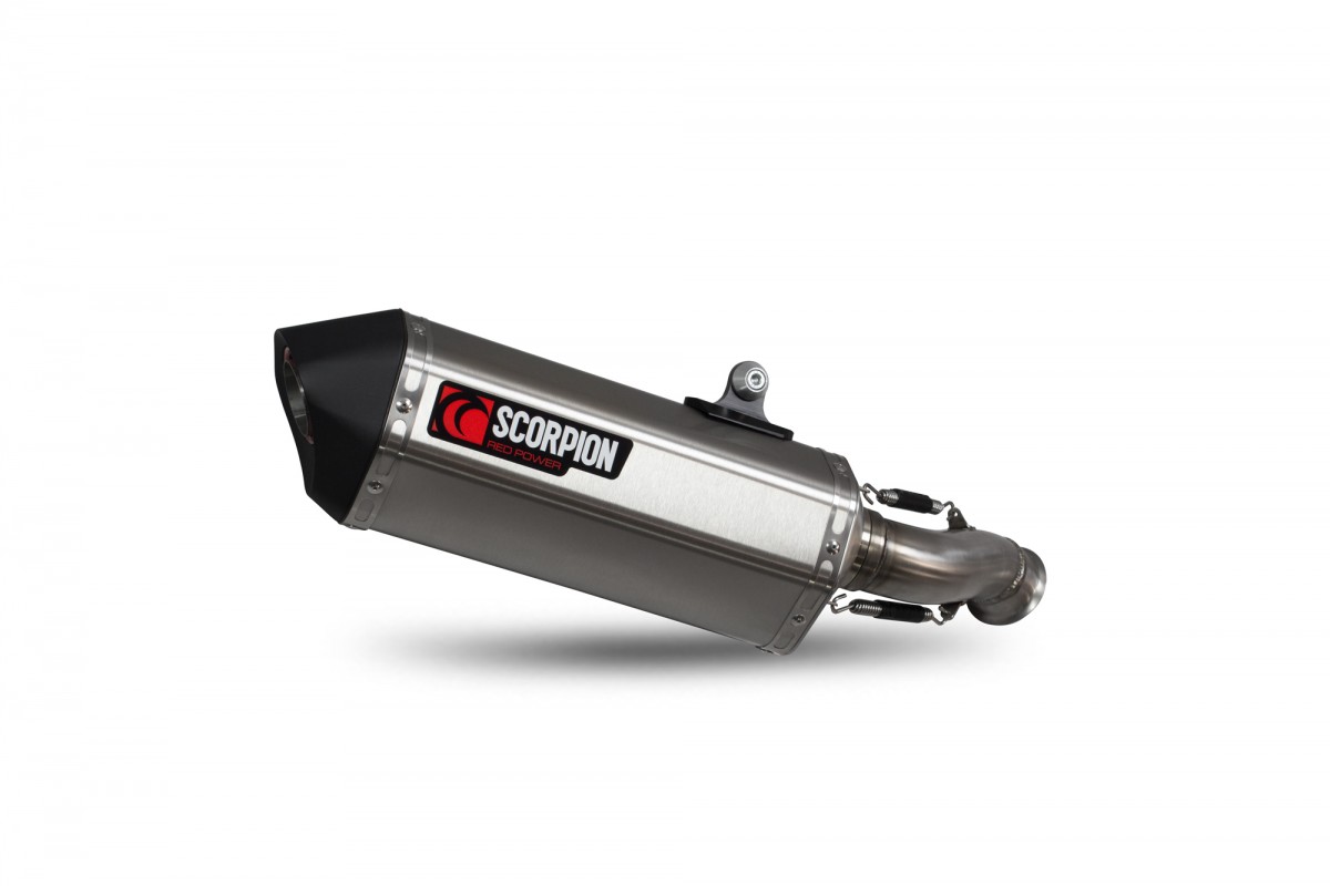 Silencieux d'échappement Moto Scorpion Serket Inox pour KTM Duke 790 (18-23)