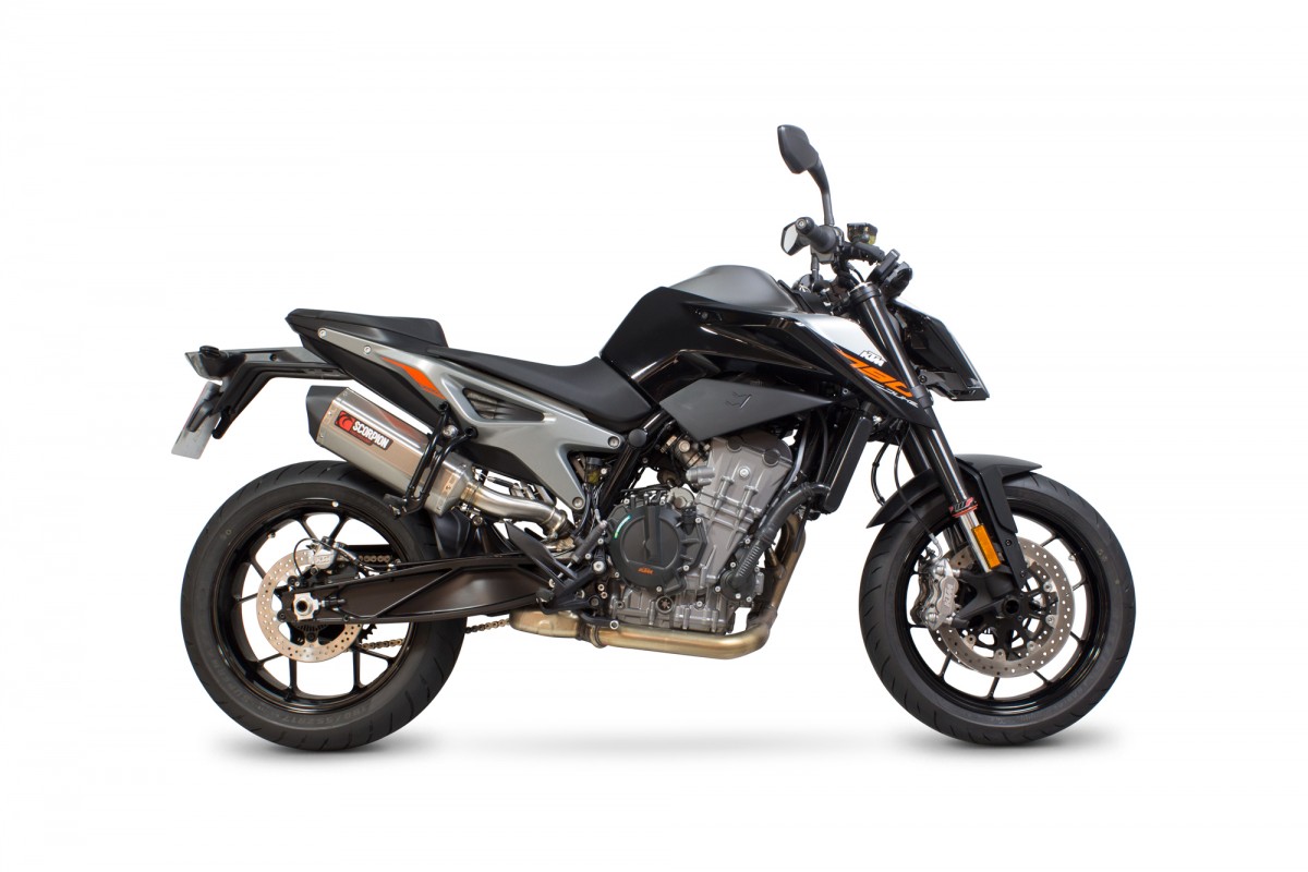 Silencieux d'échappement Moto Scorpion Serket Inox pour KTM Duke 790 (18-23)