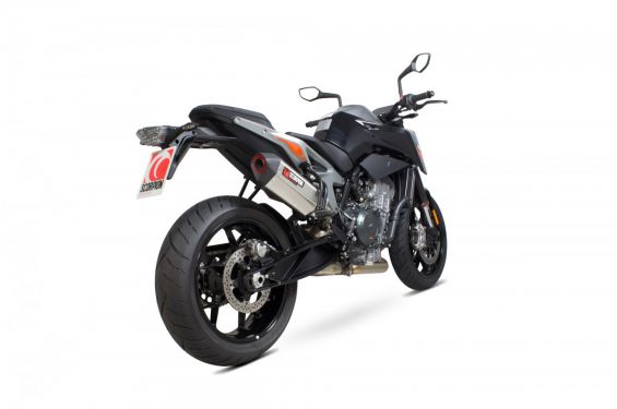 Silencieux d'échappement Moto Scorpion Serket Inox pour KTM Duke 790 (18-19)