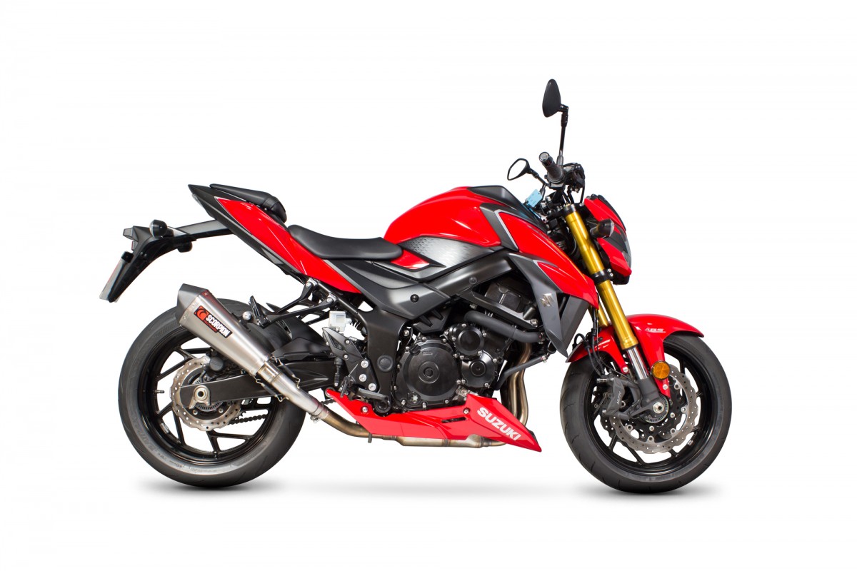 Silencieux d'échappement Moto Scorpion Serket Titane pour Suzuki GSX-S 750 (16-20)