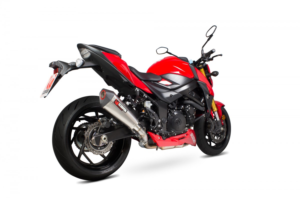 Silencieux d'échappement Moto Scorpion Serket Titane pour Suzuki GSX-S 750 (16-20)