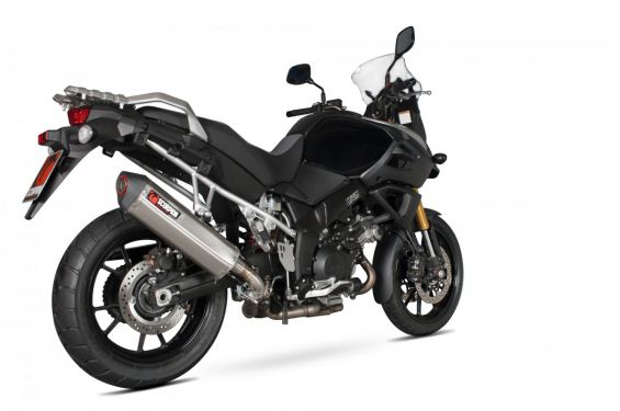 Silencieux d'échappement Moto Scorpion Serket Inox pour Suzuki DL1000 V-Strom (14-17)