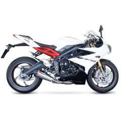 Silencieux d'échappement Moto Scorpion Serket Inox pour Triumph Daytona 675 (13-17)