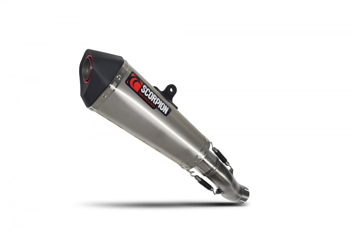 Silencieux d'échappement Moto Scorpion Serket Inox pour Triumph Daytona 675 (13-17)