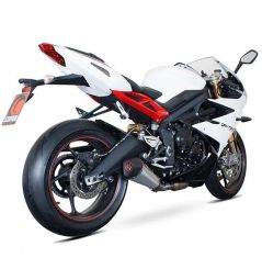 Silencieux d'échappement Moto Scorpion Serket Inox pour Triumph Daytona 675 (13-17)