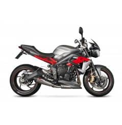 Silencieux d'échappement Moto Scorpion Serket Inox pour Triumph 675 Street Triple (13-17)