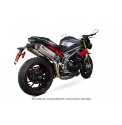 Double Silencieux d'échappement Moto Scorpion Serket Céramique Noir pour Speed Triple 1050 (16-17)