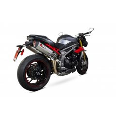Double Silencieux d'échappement Moto Scorpion Serket Inox pour Speed Triple 1050 (16-17)