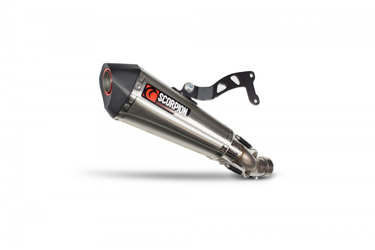 Silencieux d'échappement Moto Scorpion Serket Inox pour Triumph Speed Triple 1050 (16-17)
