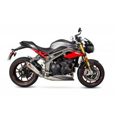 Silencieux d'échappement Moto Scorpion Serket Inox pour Triumph Speed Triple 1050 (16-17)