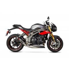 Silencieux d'échappement Moto Scorpion Serket Carbone pour Triumph Speed Triple 1050 (16-17)