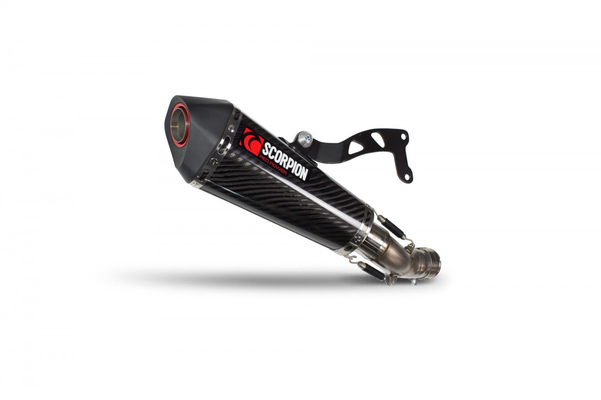 Silencieux d'échappement Moto Scorpion Serket Carbone pour Triumph Speed Triple 1050 (16-17)