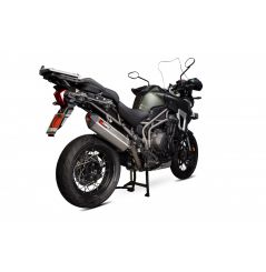 Silencieux d'échappement Moto Scorpion Serket Inox pour Triumph Tiger 1200 Explorer (16-18)
